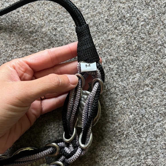 Y2K Boho Rope Medallion Woven Waist Belt Purple Black Western Grunge Festival - Picture 10 of 12